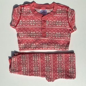 Girl’s Hanna Andersson pink waffle pajamas